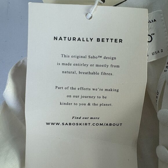 Sabo Minna Button Dress Size XS White Mini Long Balloon Sleeves Cotton NWT - Picture 16 of 16